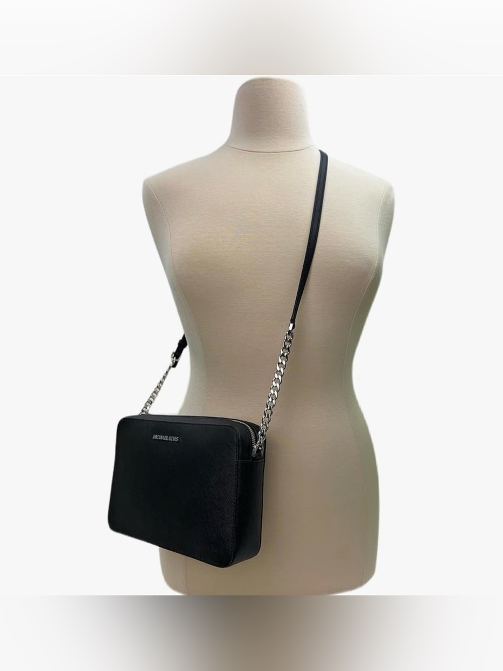 Michael Kors Black Saffiano Crossbody Belt Bag - Picture 2 of 8